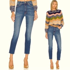 mother jeans swooner rascal ankle in hot springs